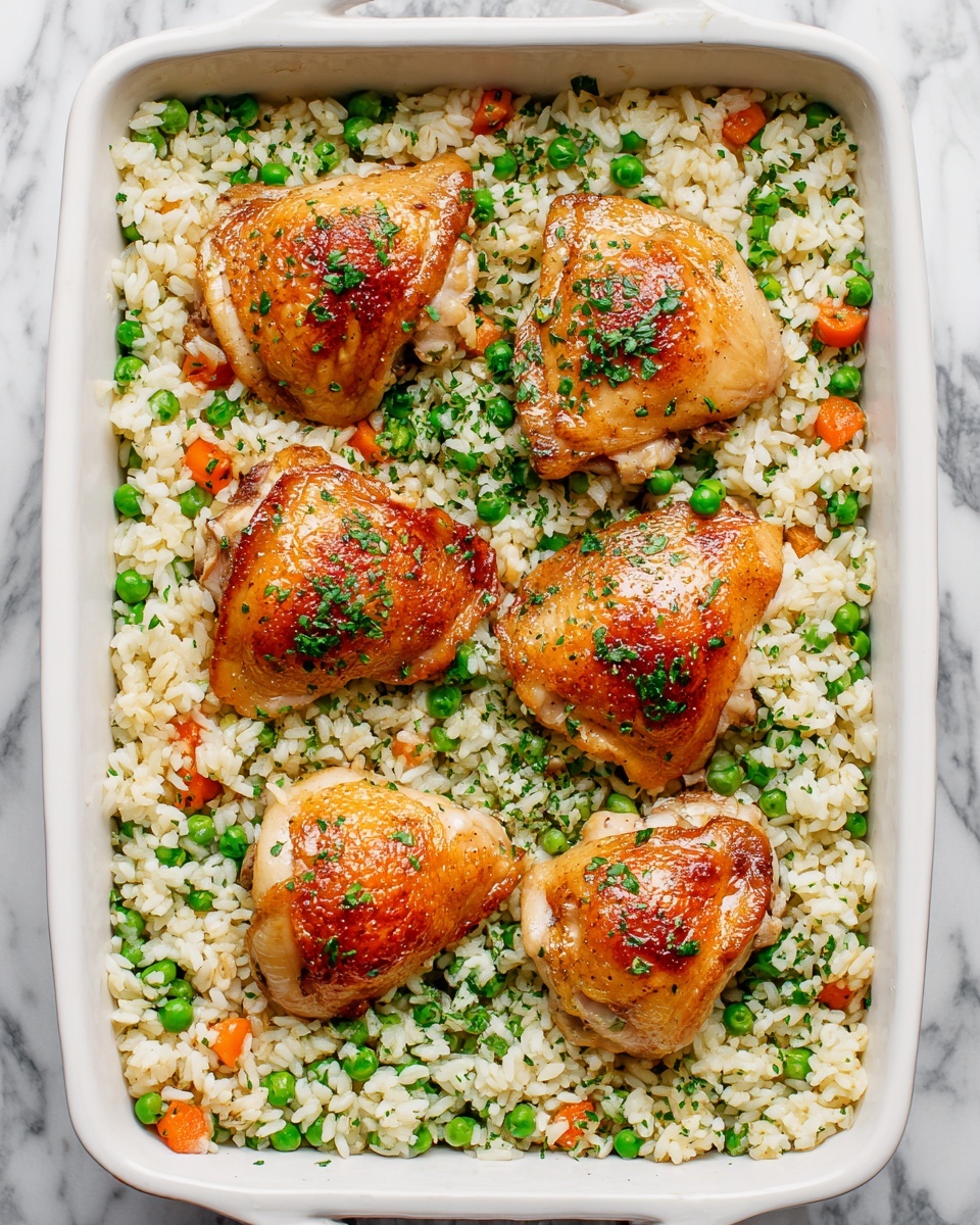 No-Peek Chicken Casserole with Creamy Rice and Vegetables Recipe - Recipe Image