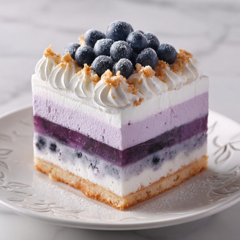 Lemon Blueberry Shortbread Mousse Cake Recipe