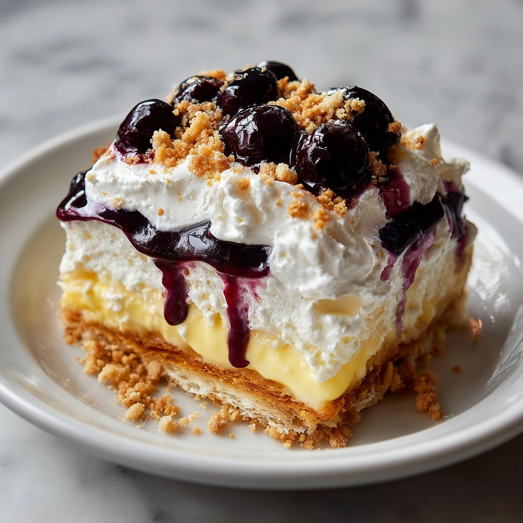 No-Bake Lemon Blueberry Pie Recipe - Recipe Image