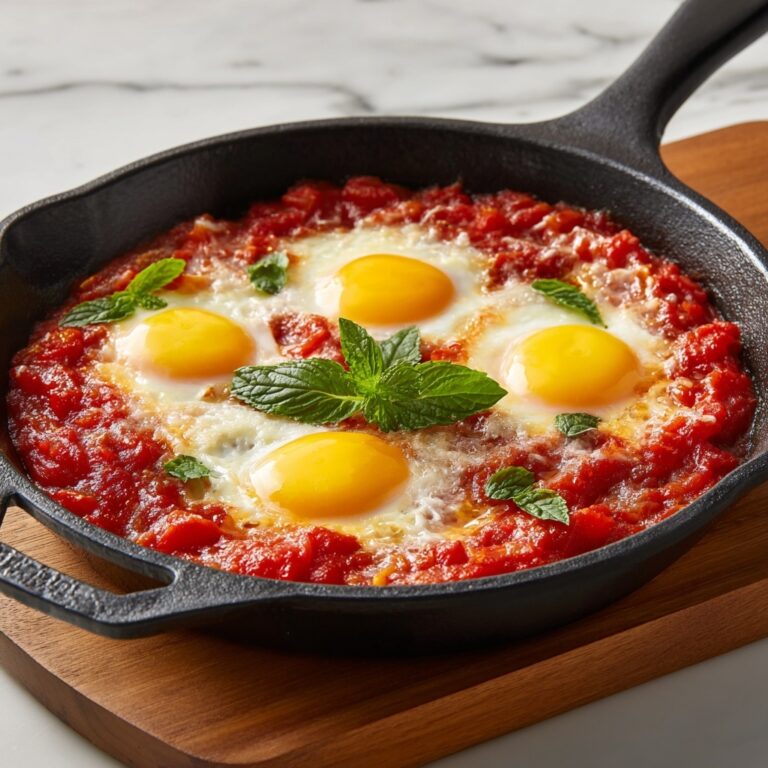 Baked Eggs with Tomatoes and Parmesan Recipe