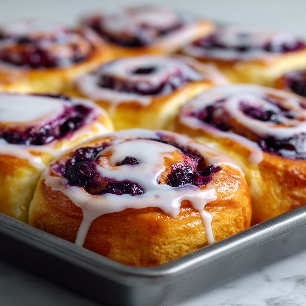 Blueberry Cheesecake Swirl Rolls Recipe - Recipe Image