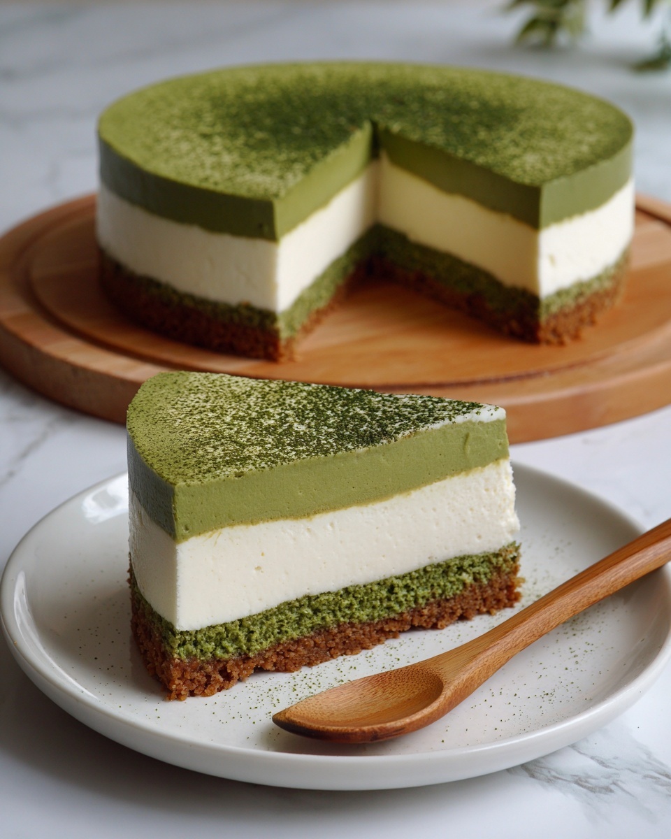 Matcha Green Tea Cheesecake Recipe - Recipe Image
