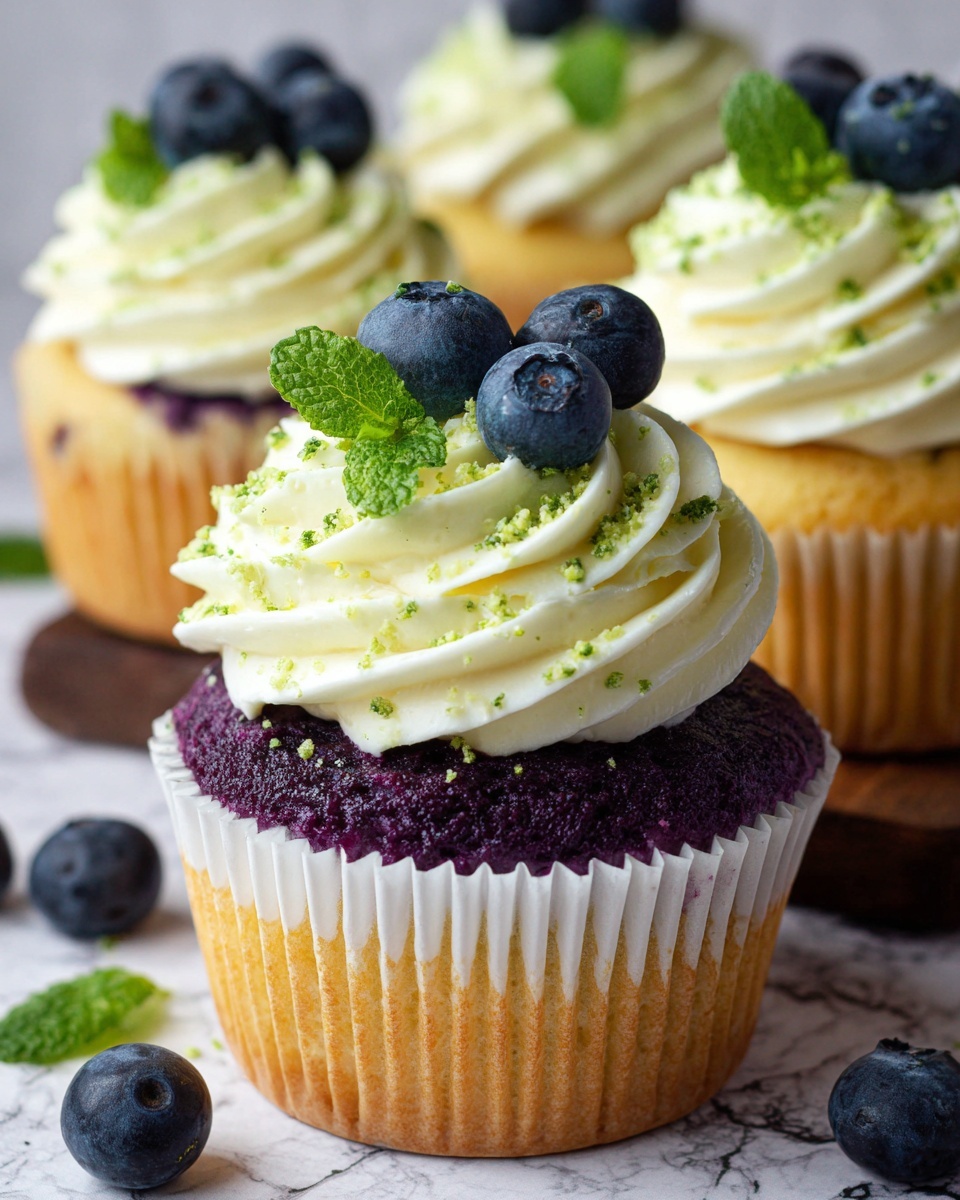 Blueberry Lime Cheesecake Cupcakes Recipe - Recipe Image