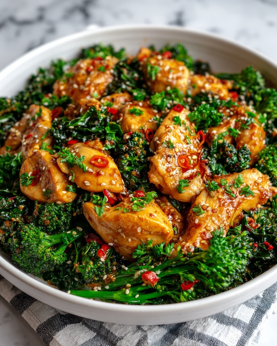 Garlic Chicken with Broccoli Recipe - Recipe Image