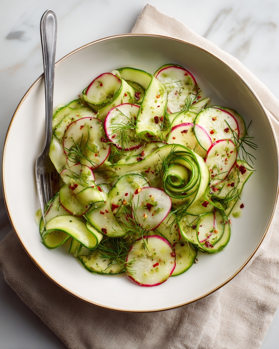 Cucumber Radish Salad with Lemon-Dill Dressing Recipe - Recipe Image