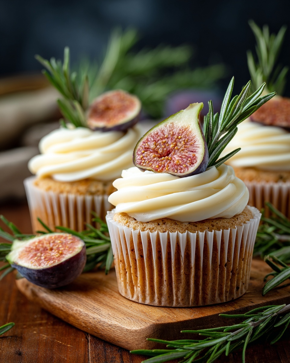 Fig Cupcakes with Honey Cream Cheese Frosting Recipe - Recipe Image