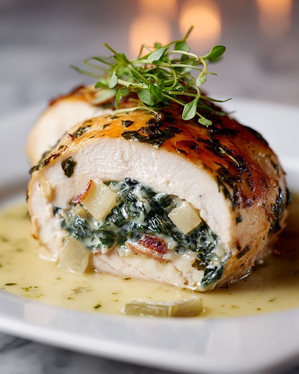Stuffed Chicken Breast with Spinach and Cheese Recipe - Recipe Image
