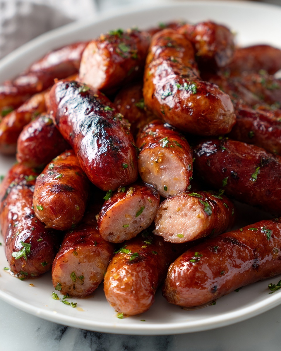 Maple BBQ Hasselback Kielbasa Bites Recipe - Recipe Image