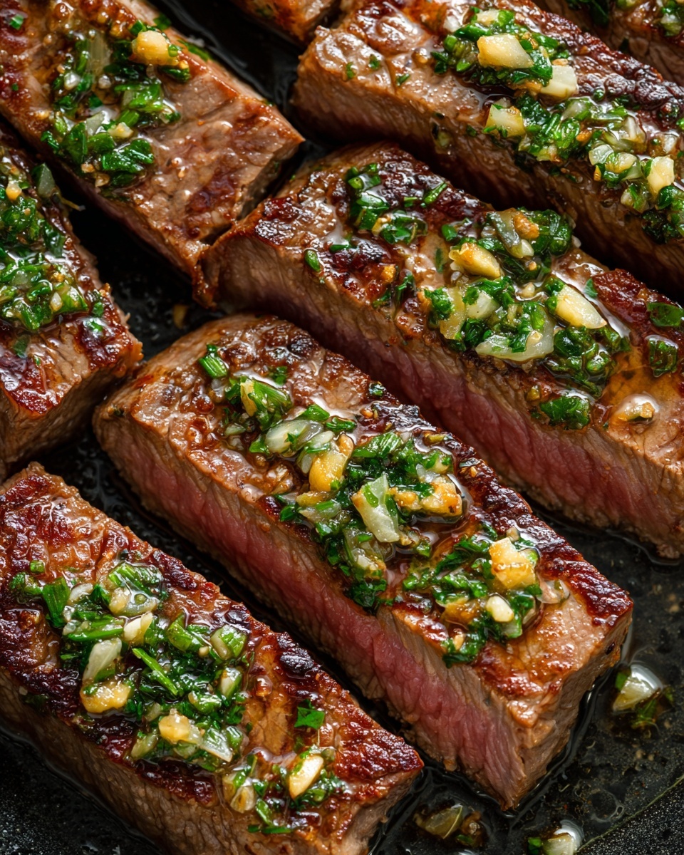 Garlic Butter Skillet Flank Steak Oven Recipe - Recipe Image