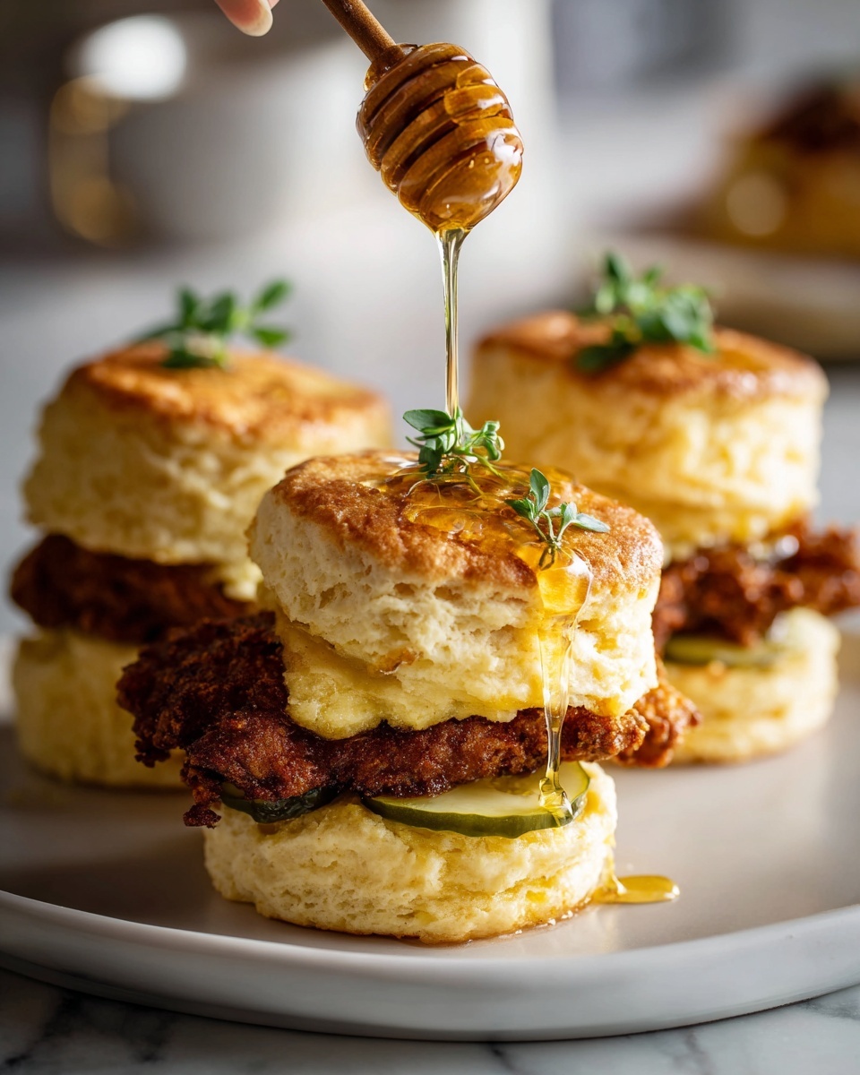 Hot Honey Chicken Biscuits Recipe - Recipe Image