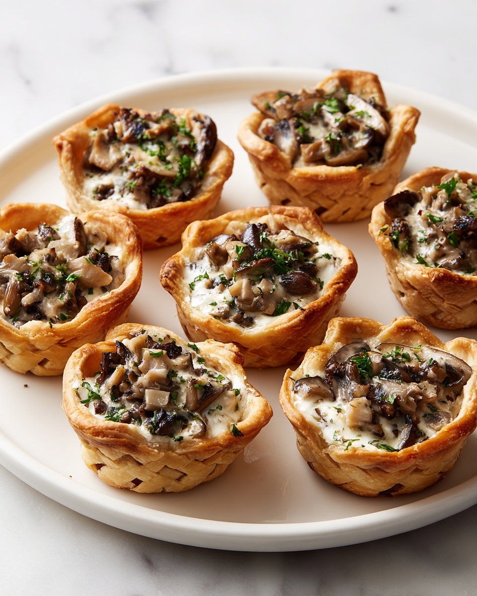 Vol-au-Vent with Creamy Mushroom Filling Recipe - Recipe Image