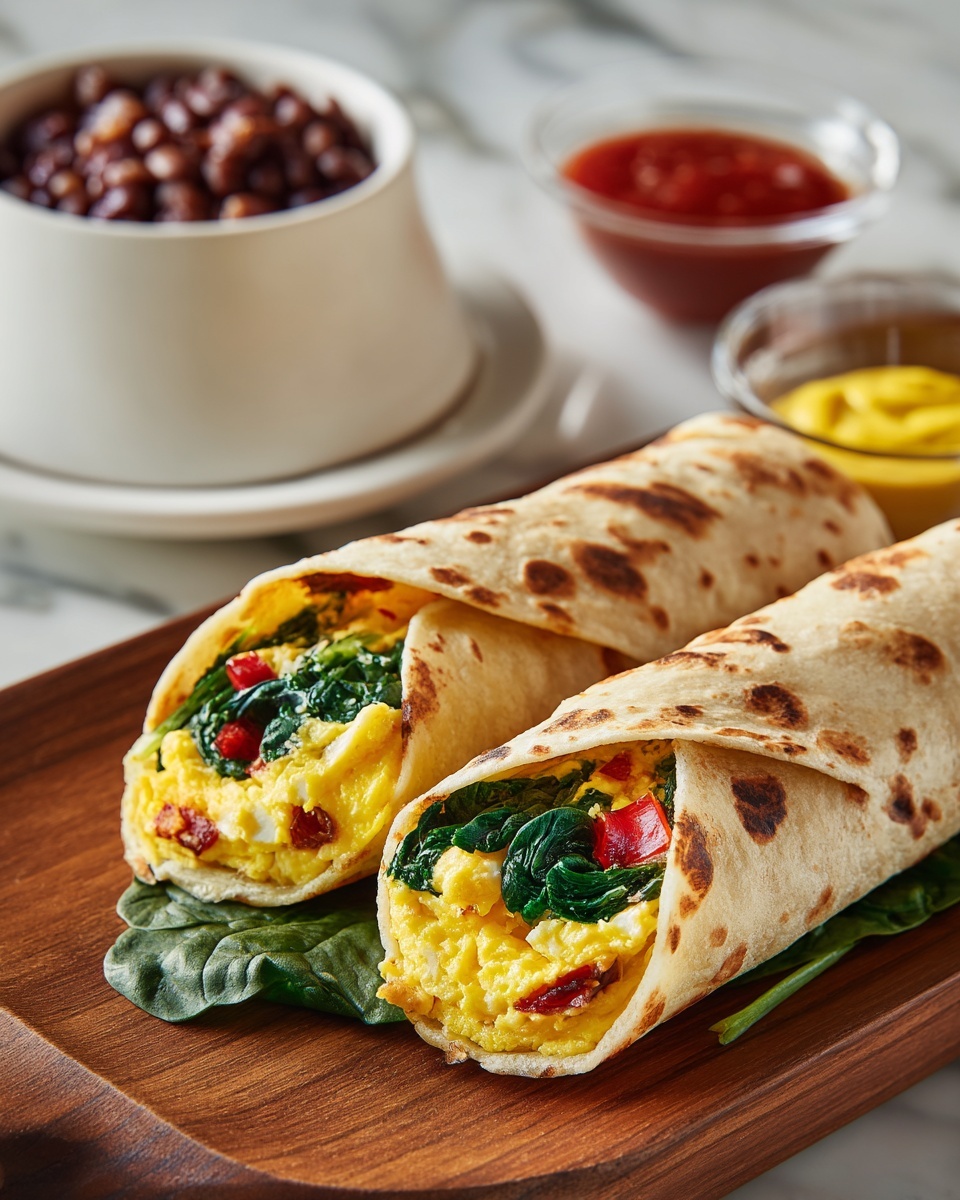 Egg and Spinach Breakfast Wrap Recipe - Recipe Image