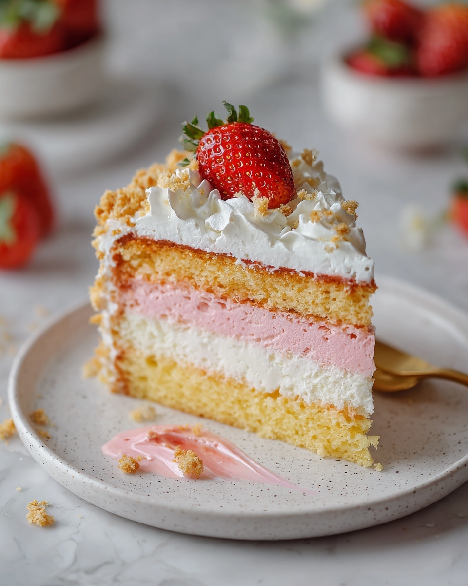 Strawberry Shortcake Swiss Roll Recipe - Recipe Image