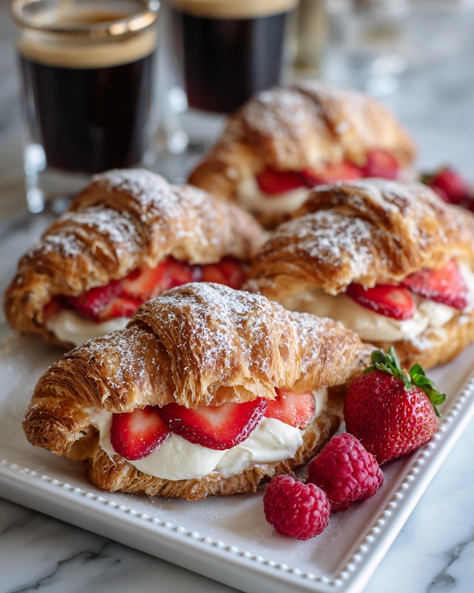 Berries and Cream Filled Croissants Recipe - Recipe Image