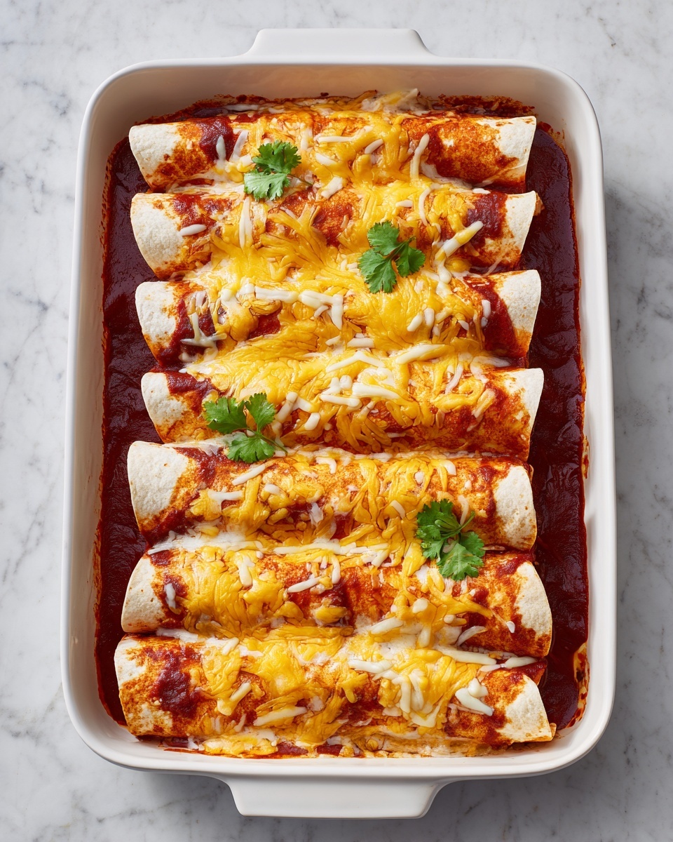 Chicken Enchiladas with Homemade Red Enchilada Sauce Recipe - Recipe Image