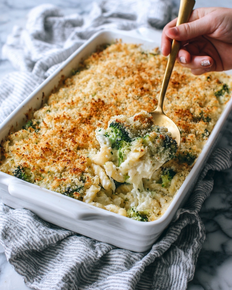 Creamy Chicken and Rice Casserole with Cheddar and Broccoli Recipe - Recipe Image
