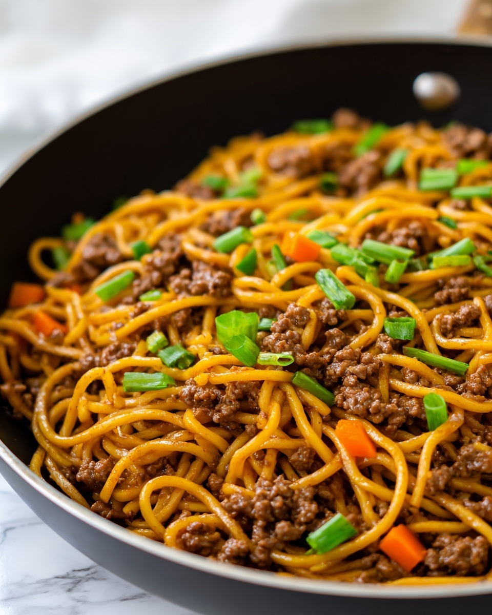 Ground Beef Ramen Skillet Recipe - Recipe Image