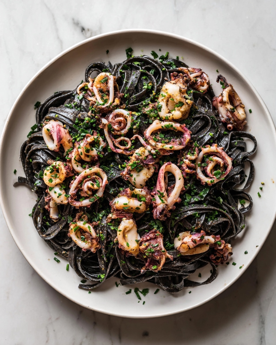 Witches’ Hair Pasta (Squid Ink Pasta) Recipe - Recipe Image