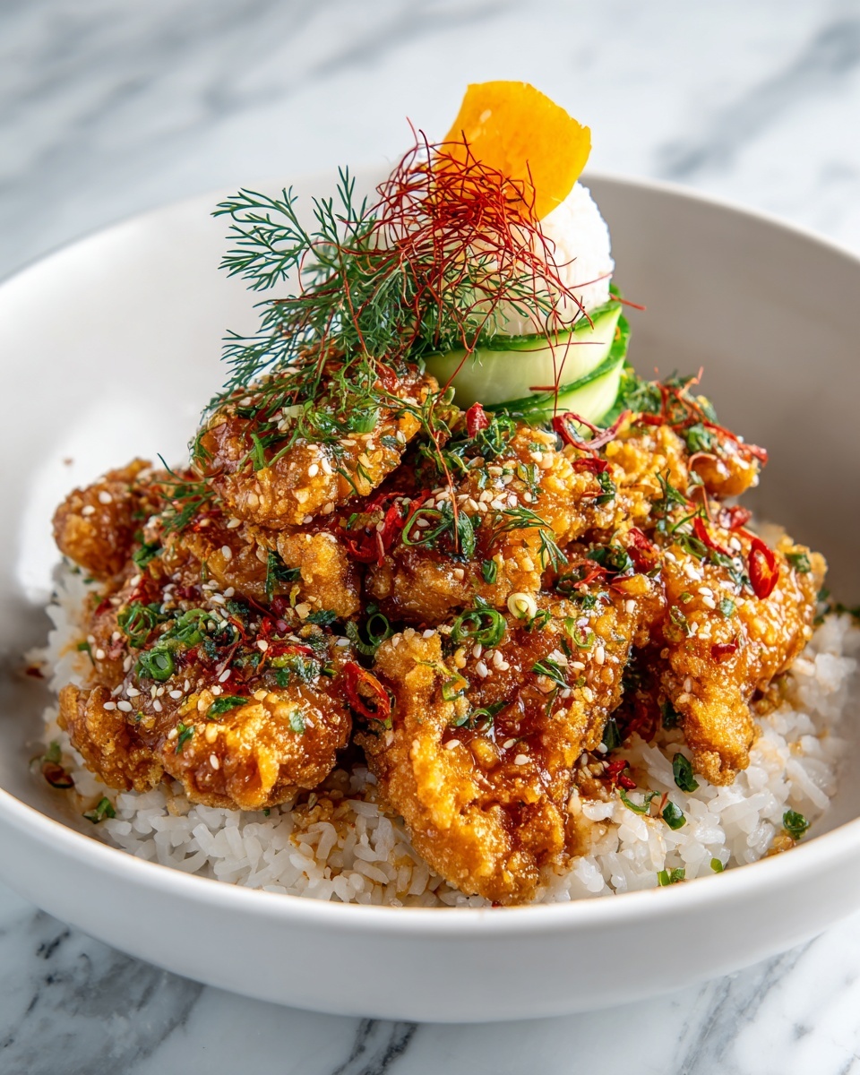 Taiwanese Fried Chicken Cutlet with Orange Honey and Miso Glaze Recipe - Recipe Image
