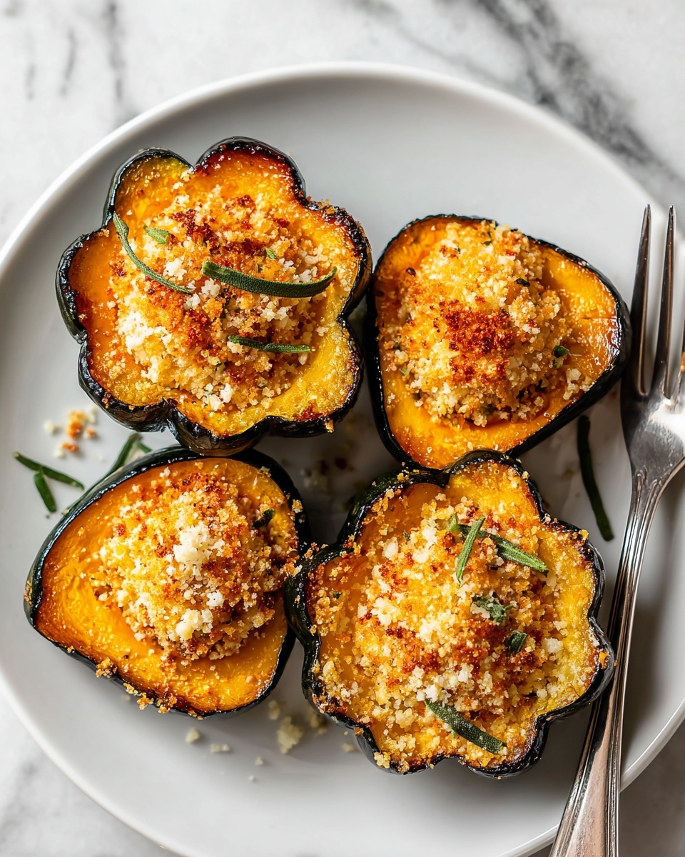 Parmesan Herb Roasted Acorn Squash Recipe - Recipe Image