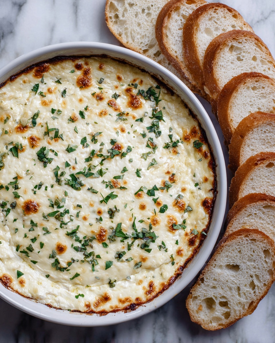 Baked Garlic Bread Dip Recipe - Recipe Image