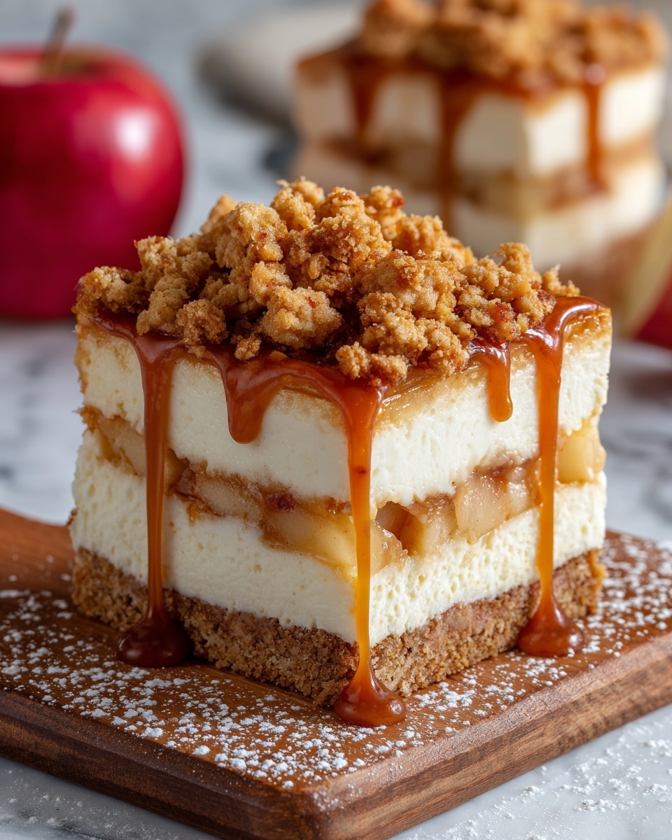 Salted Caramel Apple Pie Cheesecake Recipe - Recipe Image