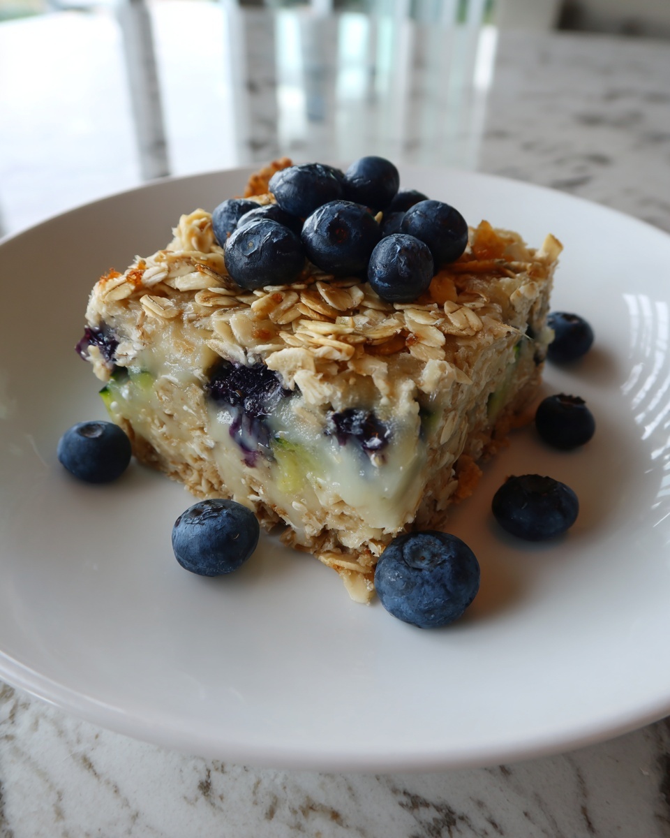Zucchini Blueberry Baked Oatmeal Recipe - Recipe Image