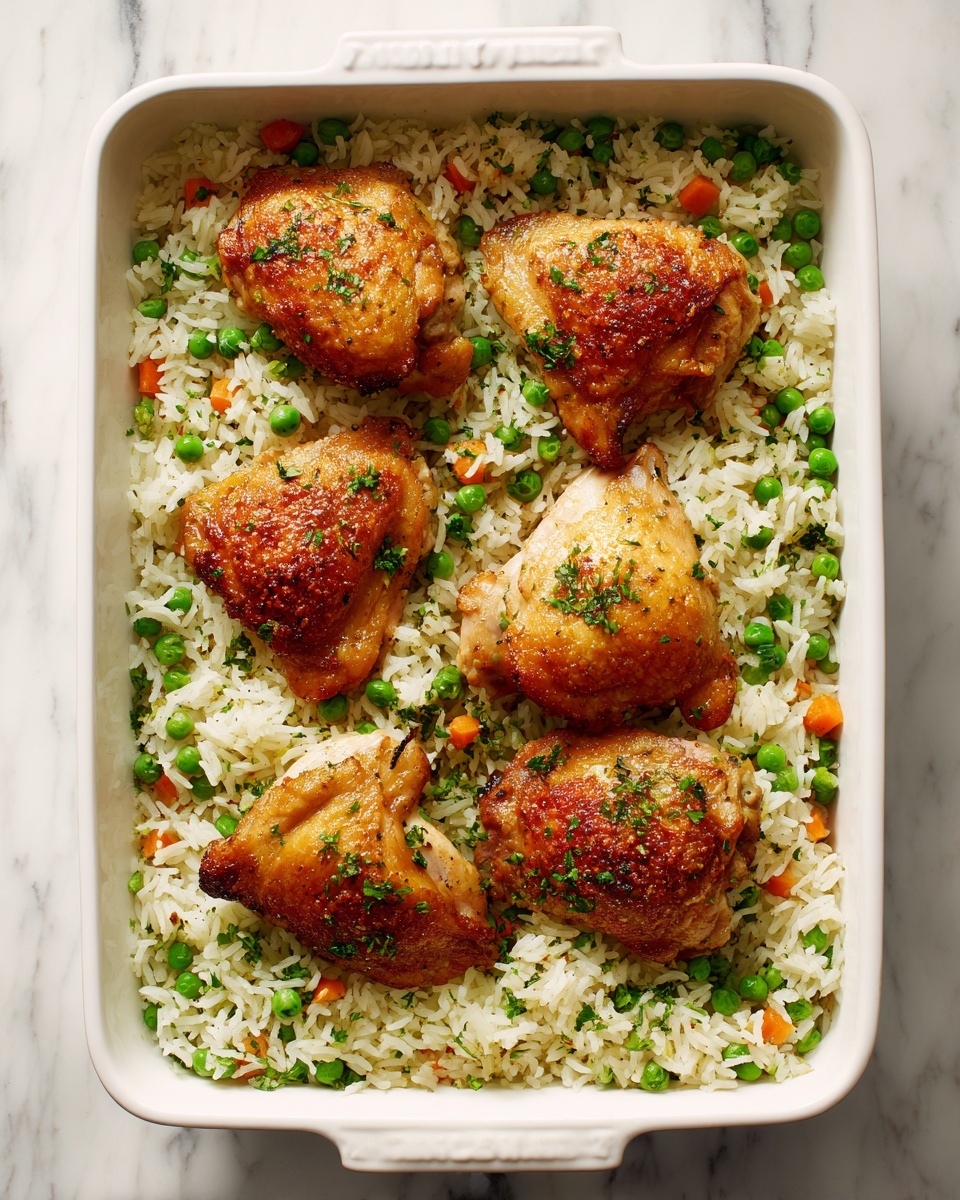 No-Peek Chicken Casserole with Creamy Rice and Vegetables Recipe - Recipe Image