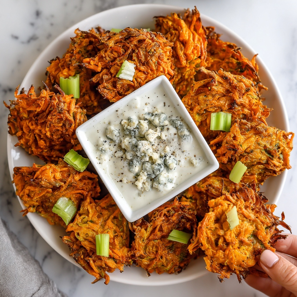Buffalo Latkes with Blue Cheese Dip Recipe - Recipe Image