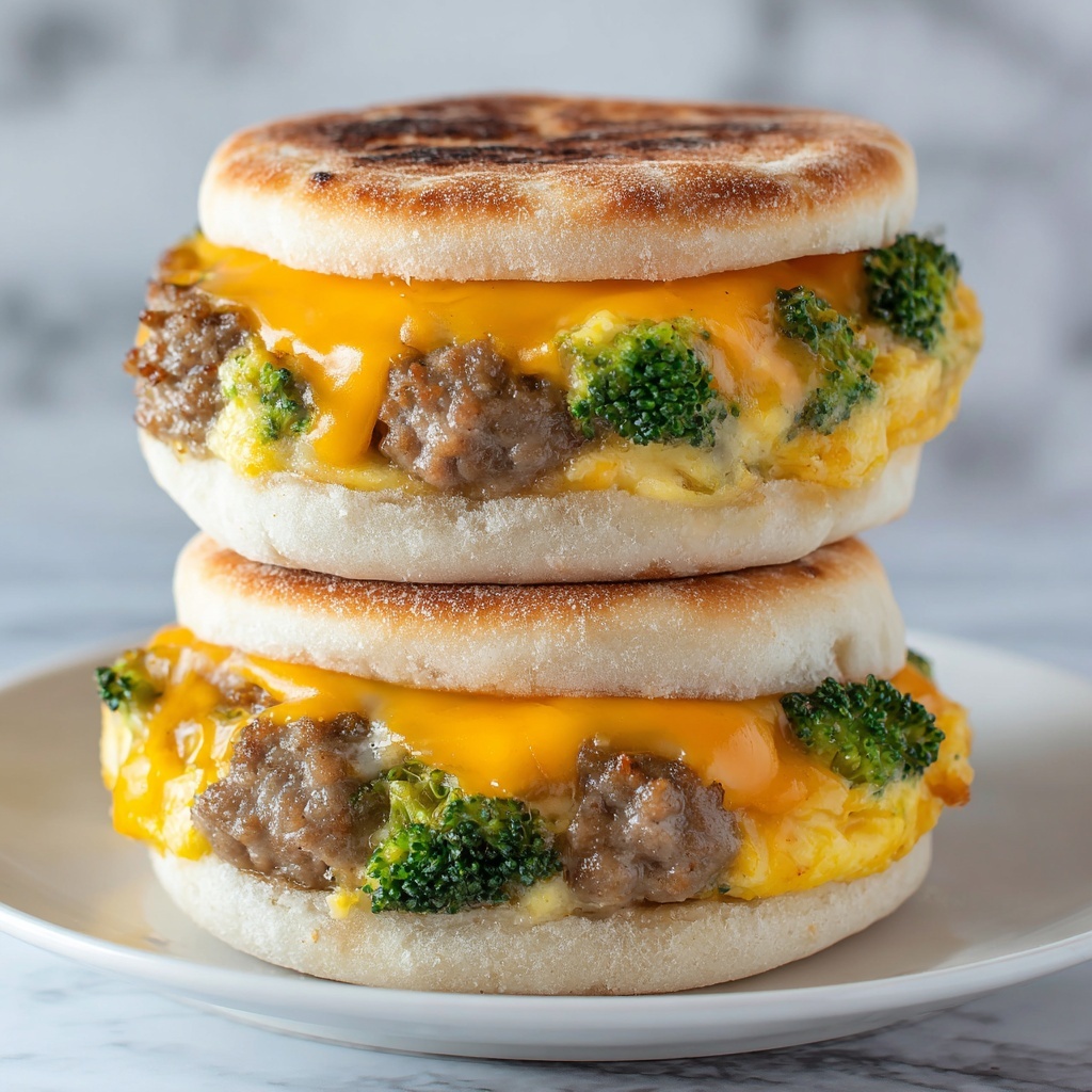 High Protein Vegetarian Breakfast Sandwiches Recipe - Recipe Image