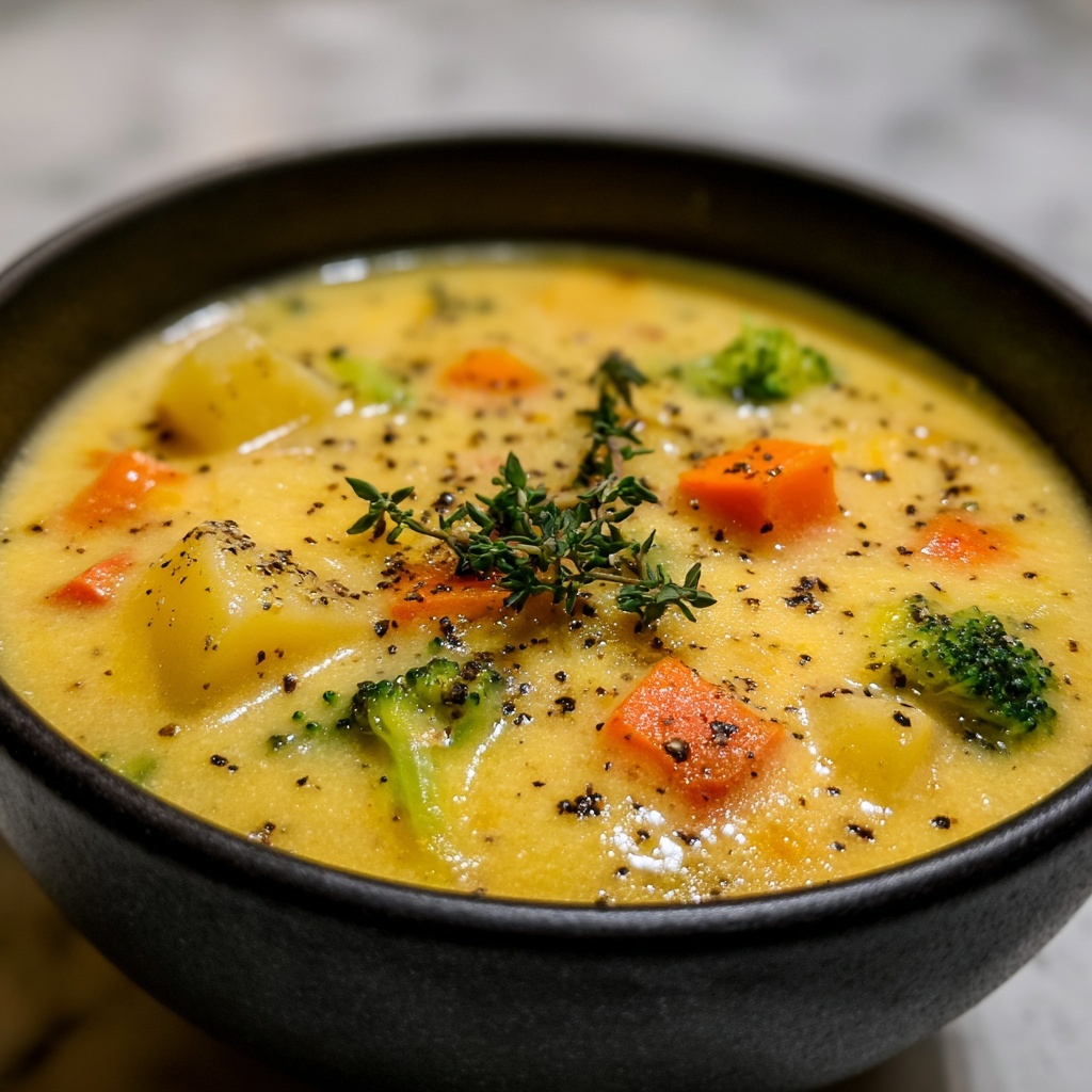 Broccoli Potato Cheese Soup Recipe - Recipe Image