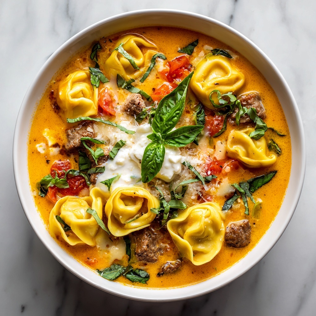 Creamy Sausage Tortellini Soup Recipe - Recipe Image