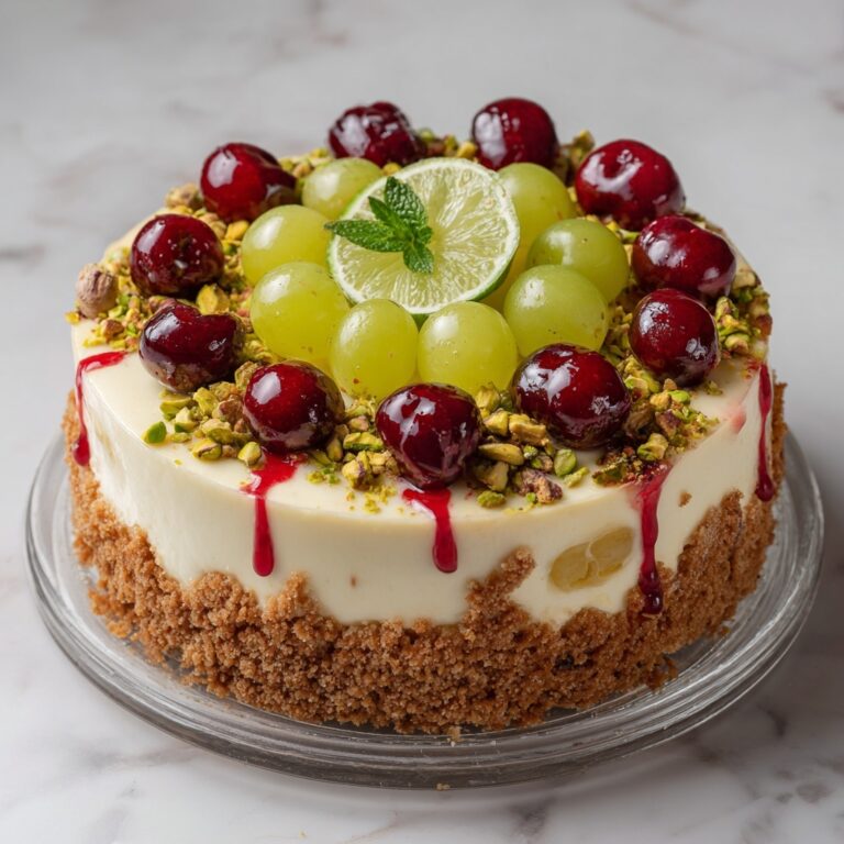 Luscious Lemon-Lime Cherry Pistachio Cheesecake Recipe