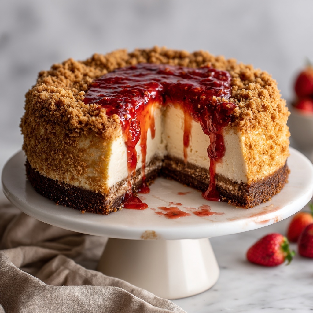 Gluten-Free Vegan Strawberry Cheesecake Recipe - Recipe Image