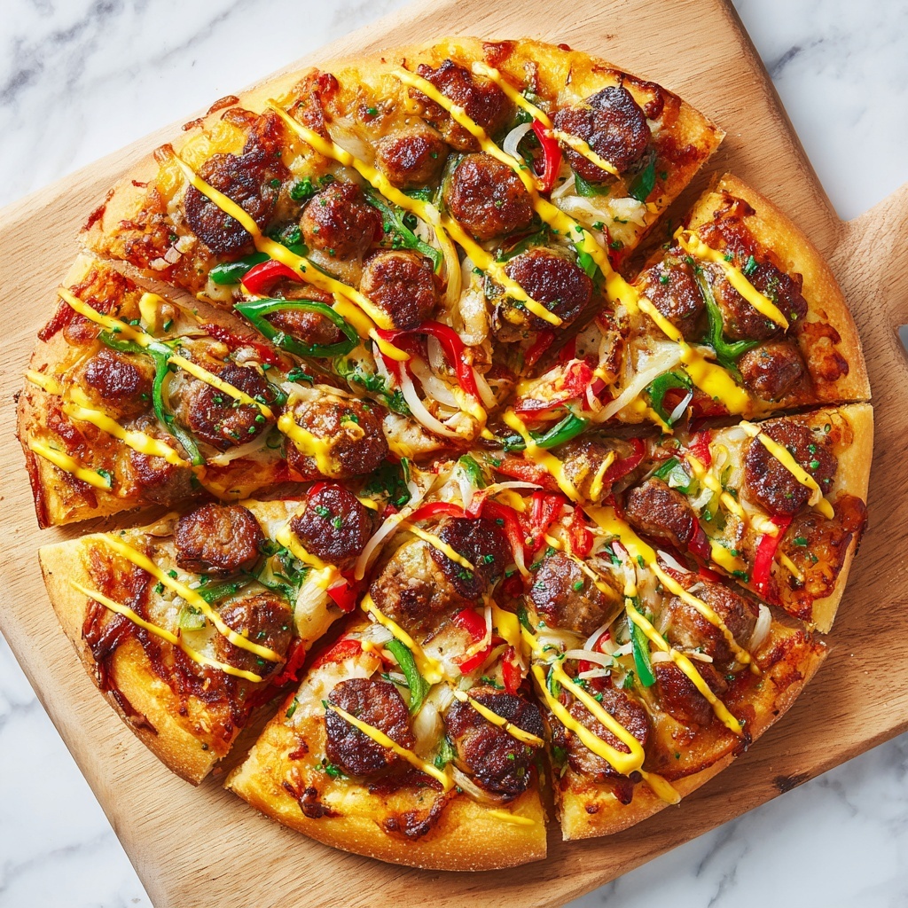 Delicious Cheeseburger Pizza Recipe - Recipe Image