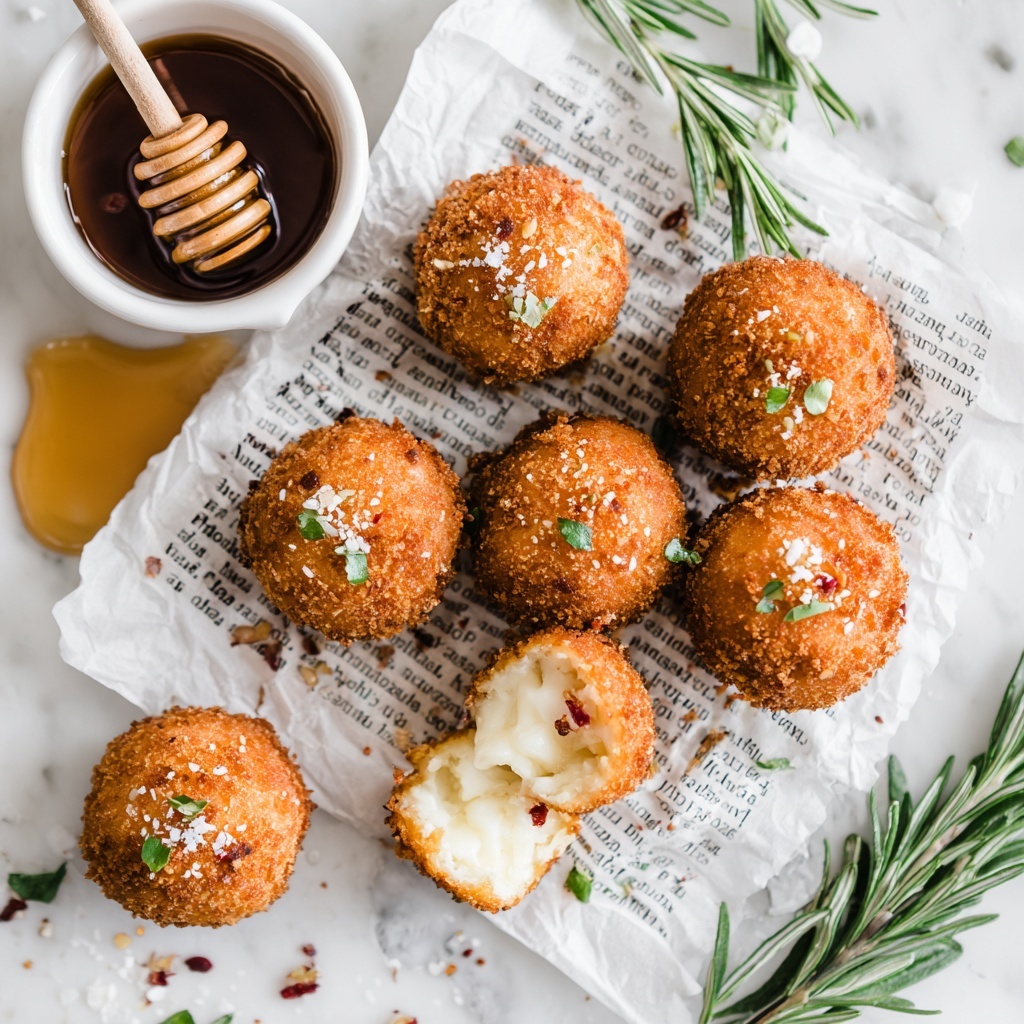 Baked Goat Cheese Balls with Hot Honey and Herbs Recipe - Recipe Image