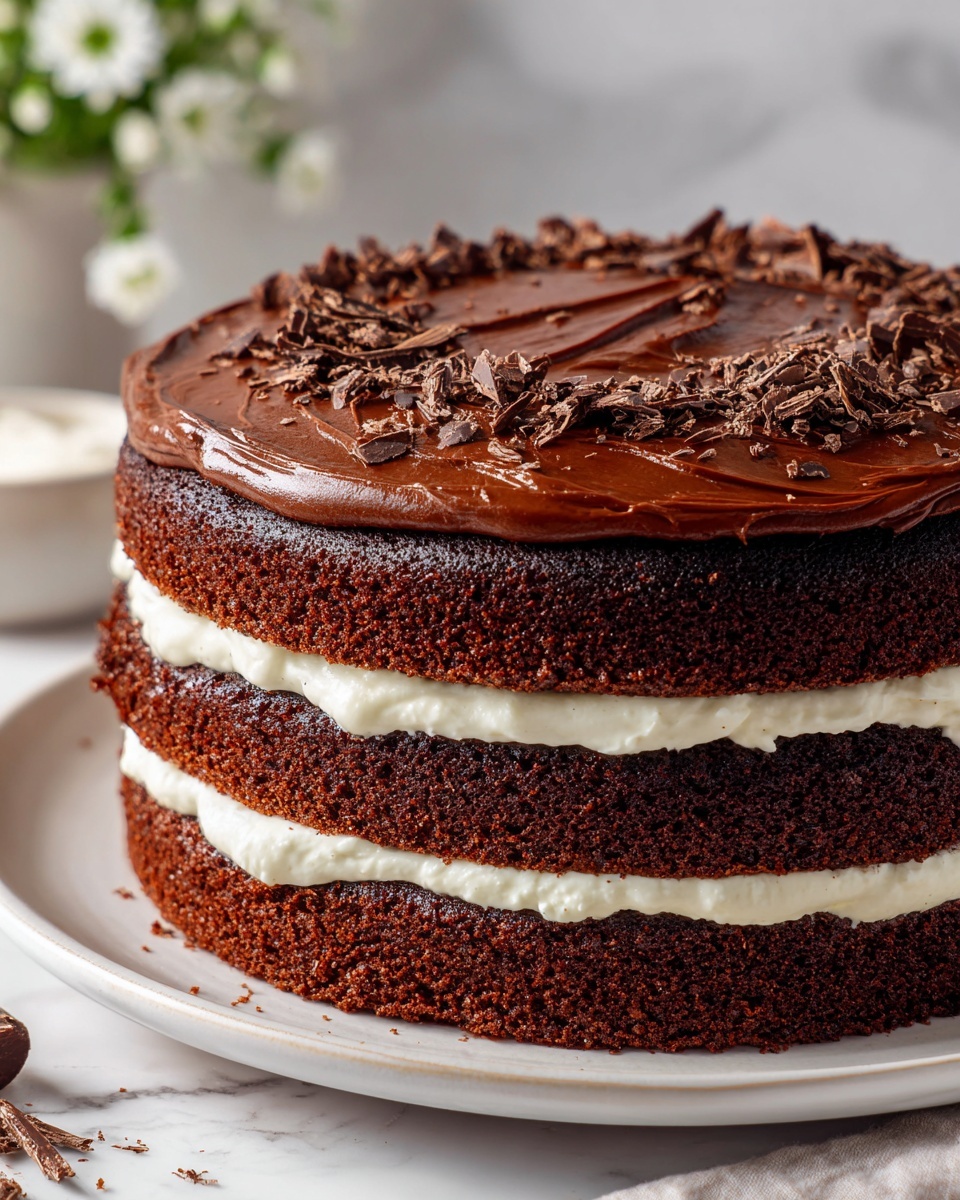 Hershey’s Chocolate Cake with Cream Cheese Filling Recipe - Recipe Image