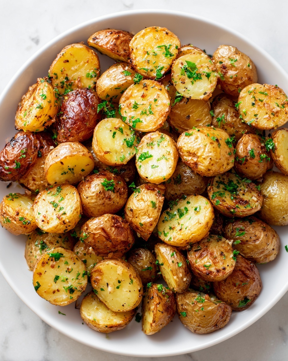 Crispy Garlic Butter Potatoes Recipe - Recipe Image
