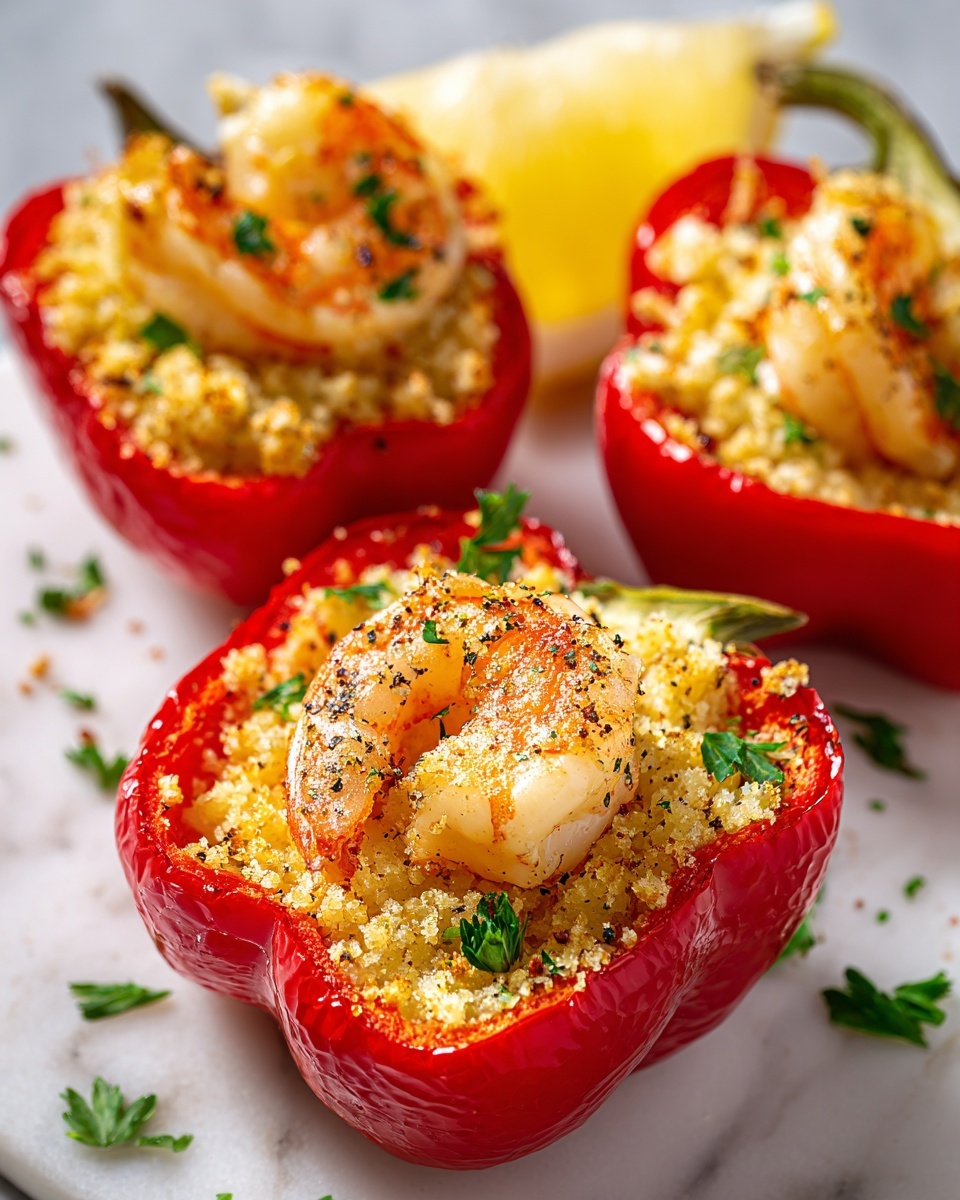 Crab and Shrimp Stuffed Bell Peppers Recipe - Recipe Image