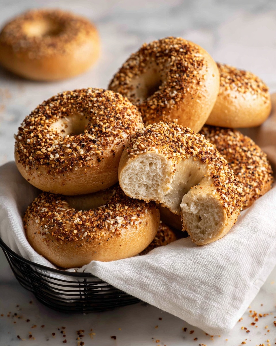 Homemade Breakfast Onion Bagels Recipe - Recipe Image