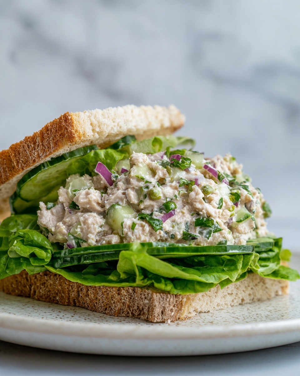 Creamy Tuna Salad with Celery, Red Onion, and Herbs Recipe - Recipe Image