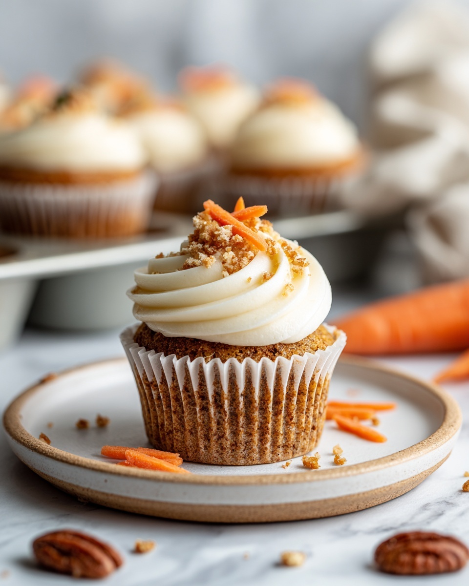 Easy Carrot Cake Cupcakes Recipe - Recipe Image