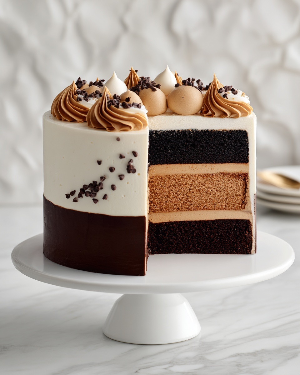Tuxedo Cake: A Triple Chocolate Mousse Delight Recipe - Recipe Image