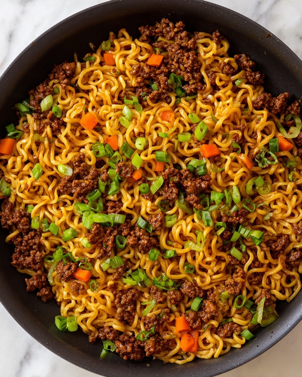 Ground Beef Ramen Skillet Recipe - Recipe Image
