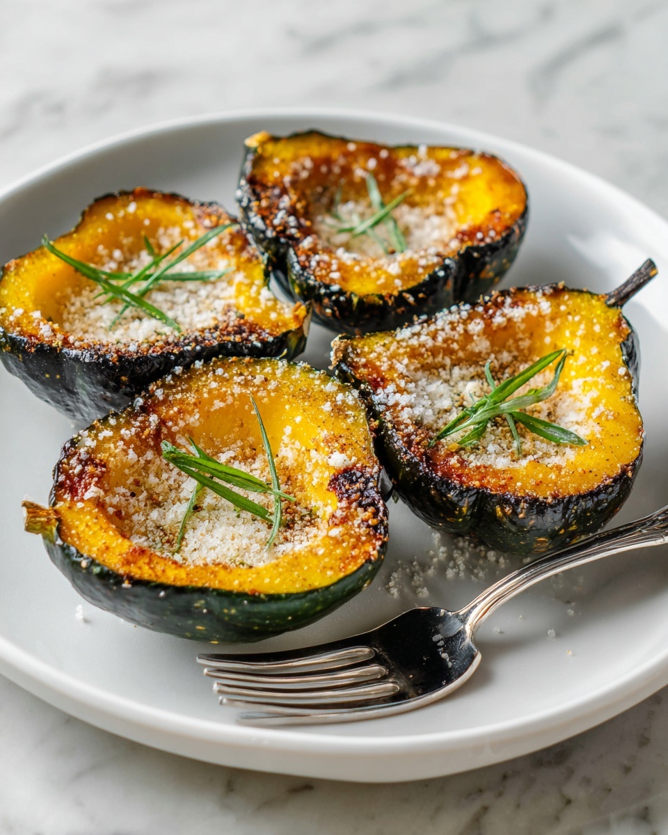 Parmesan Herb Roasted Acorn Squash Recipe - Recipe Image
