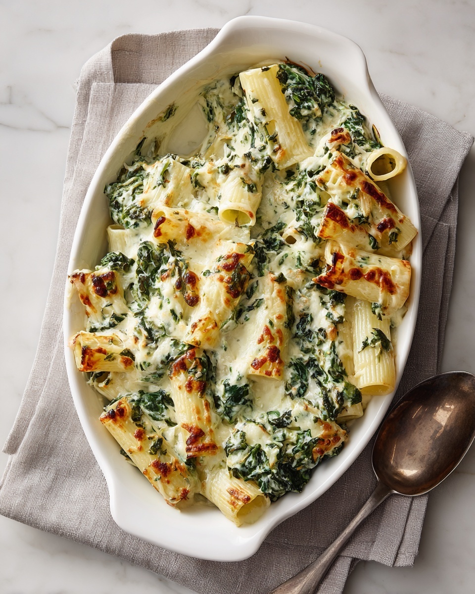 Baked Rigatoni with Spinach Ricotta Recipe - Recipe Image