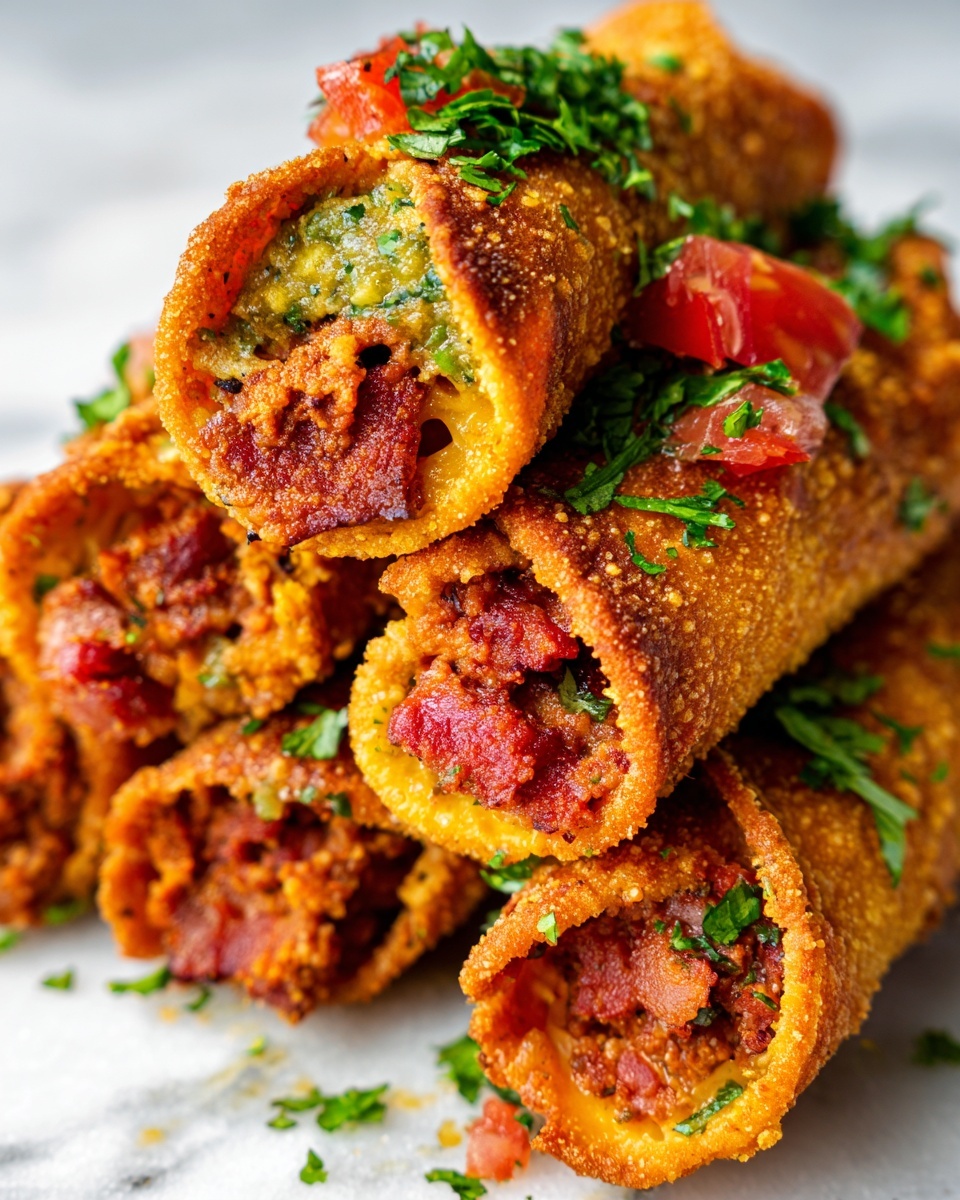 Crispy Jalapeño Popper Beef Taquitos Recipe - Recipe Image