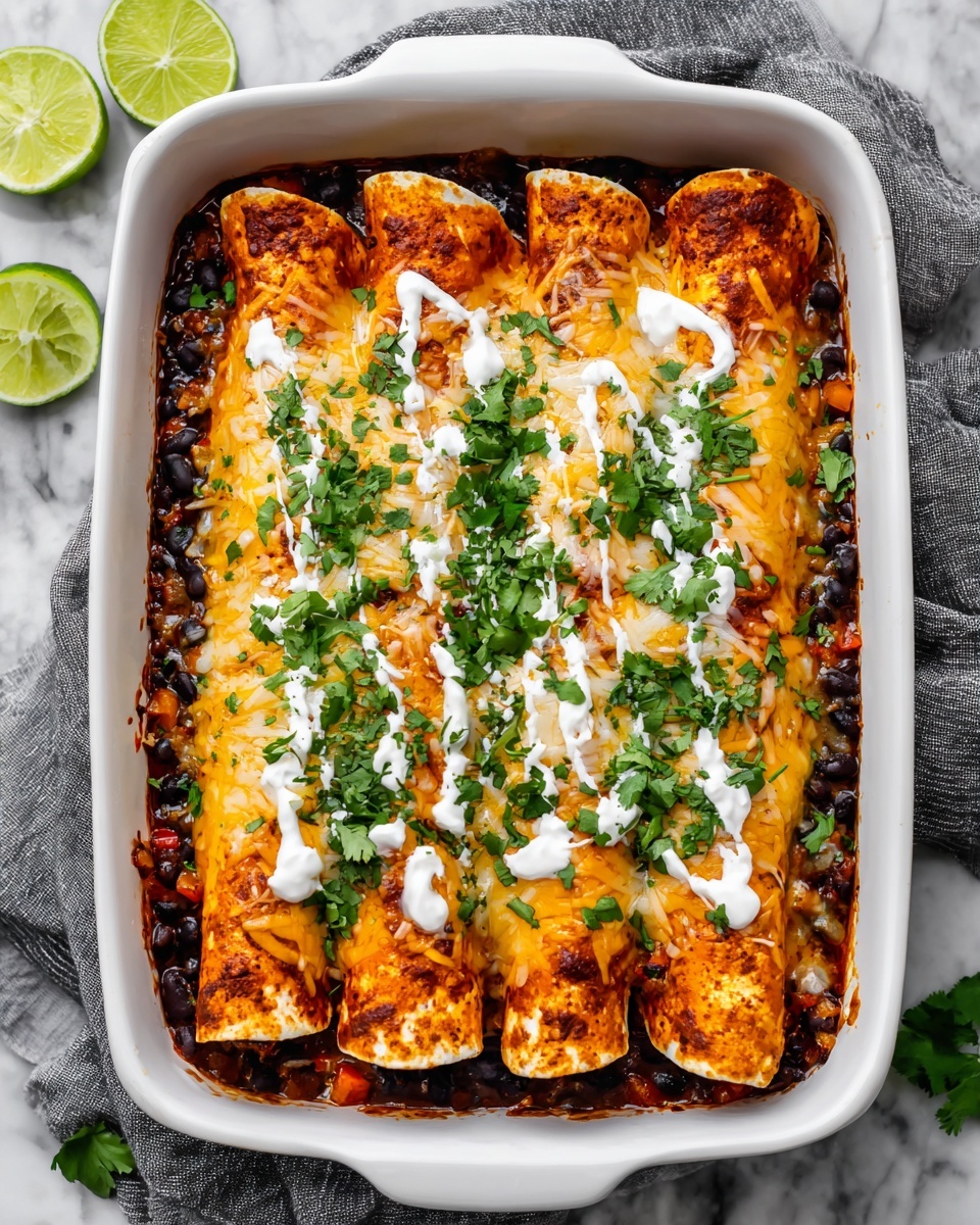 Veggie and Black Bean Enchiladas Recipe - Recipe Image