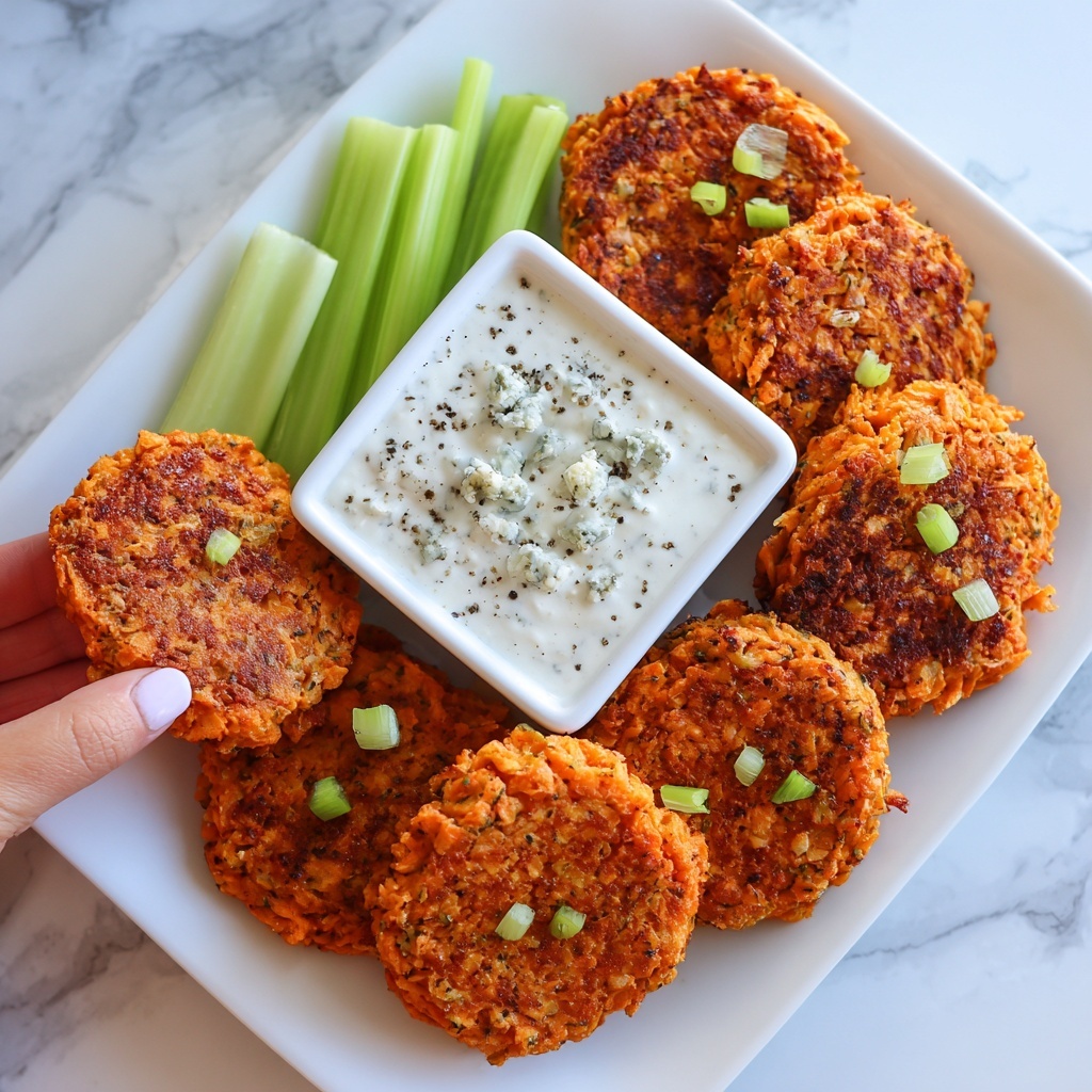 Buffalo Latkes with Blue Cheese Dip Recipe - Recipe Image