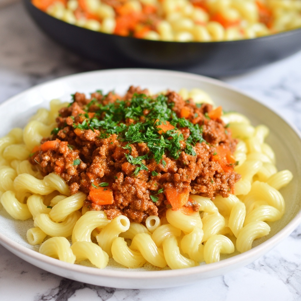 Savory Beefaroni Delight Recipe - Recipe Image